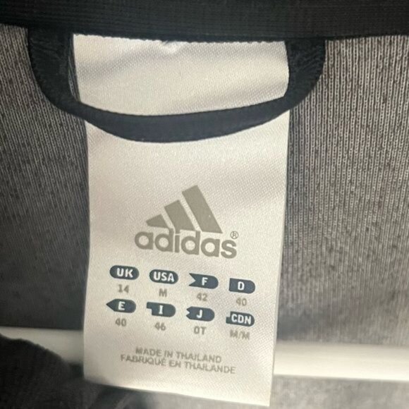 Adidas Trefoil Velour Track Jacket Full Zip Gray White 3 Stripes Y2K Women’s M - Picture 4 of 7